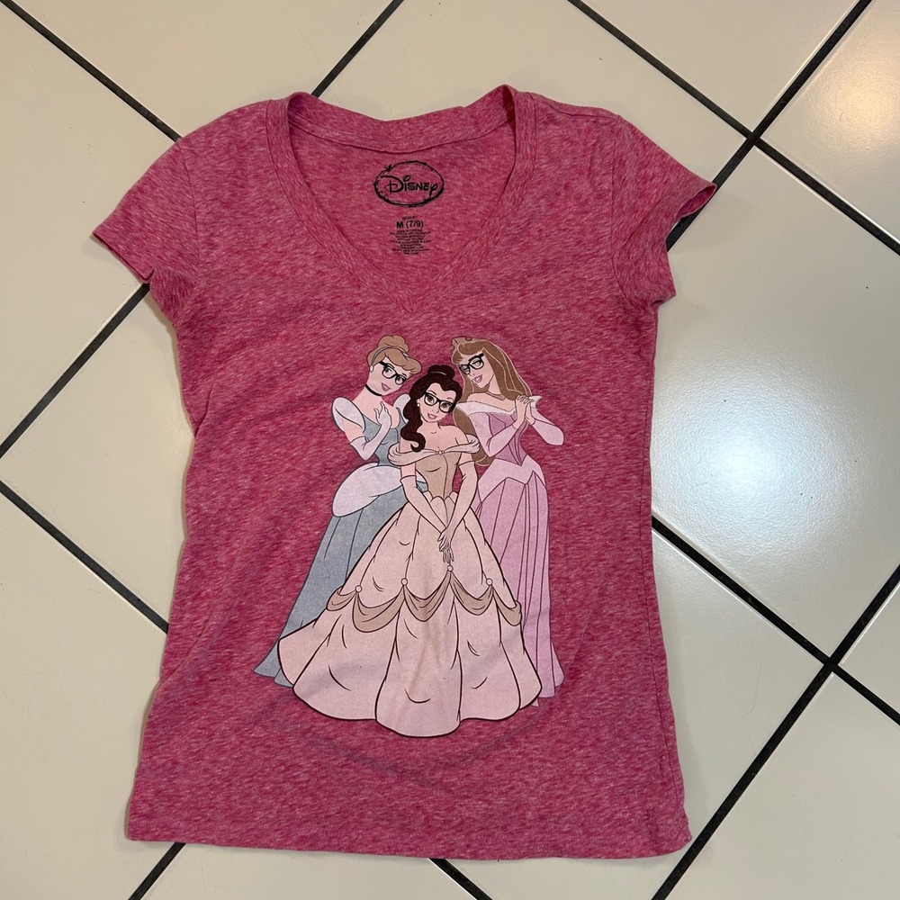 Disney‎ Princesses with Glasses Vintage 90's Fit Preppy Flirty Inclusive Sz Md